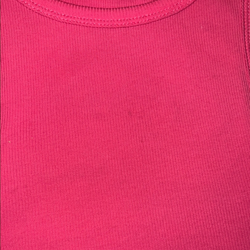 Zara Pink Ribbed Crop Top - Picture 5 of 7
